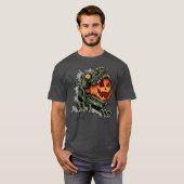 Dinosaurier Eating Jack-o'-lantern T-Shirt (Vorne ganz)
