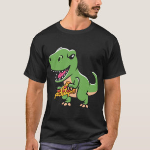 Dinosaurier Eating Pizza Funny Pizza Lover Dino Di T-Shirt