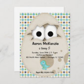 Dinosaurier Egg Einladung (Vorne/Hinten)