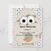 Dinosaurier Egg Einladung (Vorderseite)