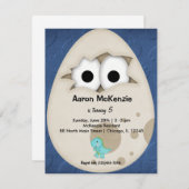 Dinosaurier Egg Einladung (Vorne/Hinten)