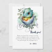 Dinosaurier Egg Niedlich Watercolor Blätter Kinder Dankeskarte (Vorderseite)