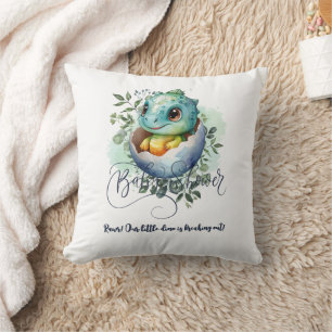 Dinosaurier Egg Niedlich Watercolor Blätter Kinder Kissen