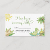 Dinosaurier Egg Niedlich Wie groß ist Mama's Bauch Begleitkarte (Vorderseite)