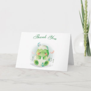 Dinosaurier-Ei-Baby-Shower-Wasserfarbe-Dankeschön Karte
