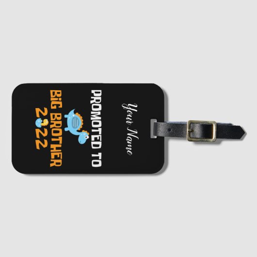 Dinosaurier-Ei-Hatching für den großen Bruder Gepäckanhänger (Vorderseite (Horizontal))