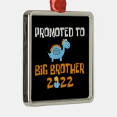 Dinosaurier-Ei-Hatching für den großen Bruder Ornament Aus Metall (Rechts)