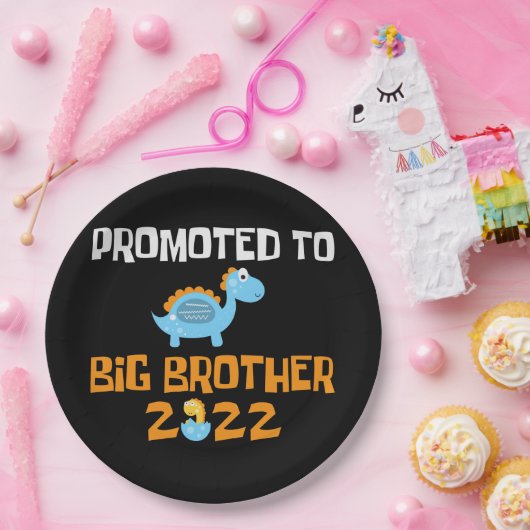 Dinosaurier-Ei-Hatching für den großen Bruder Pappteller (Party)