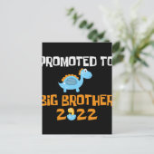 Dinosaurier-Ei-Hatching für den großen Bruder Postkarte (Stehend Vorderseite)