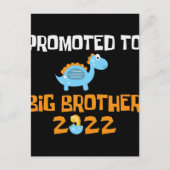 Dinosaurier-Ei-Hatching für den großen Bruder Postkarte (Vorderseite)