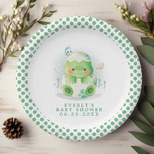 Dinosaurier-Ei-Wasserfarbe-Baby-Party-Papierteller Pappteller