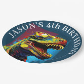 Dinosaurier: Eine rauschende gute Zeit steht bevor Pappteller (Schrägansicht)