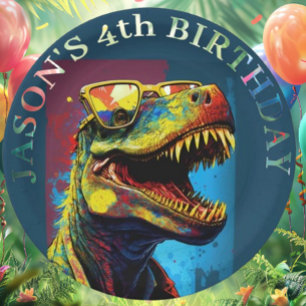 Dinosaurier: Eine rauschende gute Zeit steht bevor Pappteller