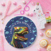 Dinosaurier Eine rauschende gute Zeit steht bevor Pappteller (Party)