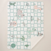 Dinosaurier Einfaches skandinavisches Kinderdesign Sherpadecke (Vorderseite)