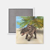 Dinosaurier Einiosaurus Magnet (Vorderseite/Rückseite)
