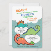 Dinosaurier Einladung (Vorderseite)