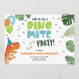 Dinosaurier Einladung Dino mite T-Rex Party zum Ge