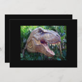 Dinosaurier-Einladung Einladung (Vorne/Hinten)