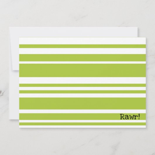 Dinosaurier Einladung Stomp und Chomp Erster Gebur (Rückseite)