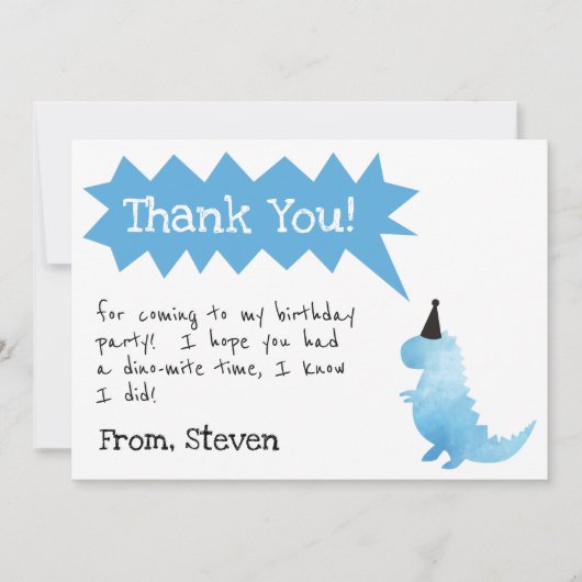 Dinosaurier Einladung Stomp und Chomp Geburtstagsj (Vorderseite)