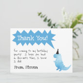 Dinosaurier Einladung Stomp und Chomp Geburtstagsj (Stehend Vorderseite)