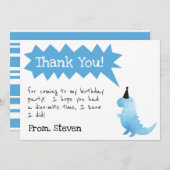 Dinosaurier Einladung Stomp und Chomp Geburtstagsj (Vorne/Hinten)