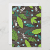 Dinosaurier-Einladung zum 3. Geburtstag Einladung (Rückseite)