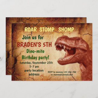 Dinosaurier Einladung zum Geburtstag , Dino-Geburt