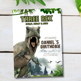 Dinosaurier Einladung zum Geburtstag Einladung Dre