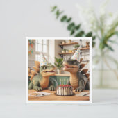 Dinosaurier Einladung zum Geburtstag, Stegosaurus (Stehend Vorderseite)