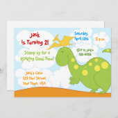 Dinosaurier-Einladungen Einladung (Vorne/Hinten)