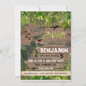 Dinosaurier-Einladungen Geburtstag, Dinosaurier Ge Einladung (Vorderseite)