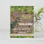 Dinosaurier-Einladungen Geburtstag, Dinosaurier Ge Einladung (Stehend Vorderseite)