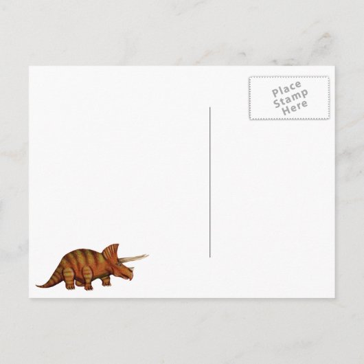 Dinosaurier Einladungspostkarte (Rückseite)