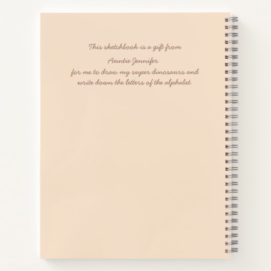 Dinosaurier (Englisch) Notizblock (Rückseite)