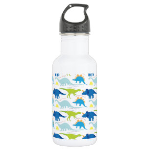 Dinosaurier entwirft blaue und grüne edelstahlflasche