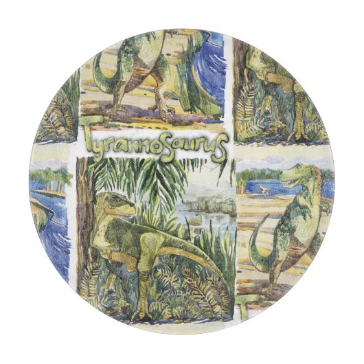 Dinosaurier Era: Aquarellbilder Schneidebrett (Vorderseite)