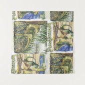 Dinosaurier Era: Aquarellbilder Wandteppich (Vorderseite (Horizontal))