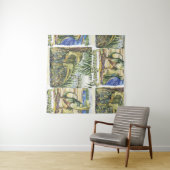 Dinosaurier Era: Aquarellbilder Wandteppich (Beispiel (Horizontal))