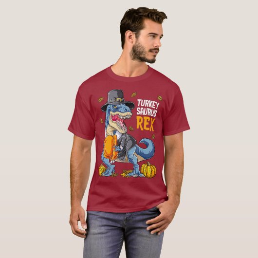 Dinosaurier Erntedank Boys Turkey Saurus T re T-Shirt (Vorne ganz)