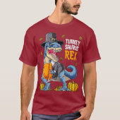 Dinosaurier Erntedank Boys Turkey Saurus T re T-Shirt (Vorderseite)