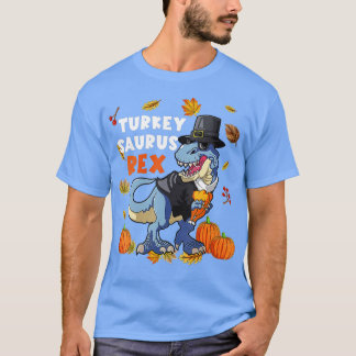 Dinosaurier Erntedank Boys Turkey Saurus T Rex Din T-Shirt