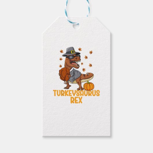 Dinosaurier Erntedank Boys Turkey Saurus T rex Kid Geschenkanhänger (Vorderseite)