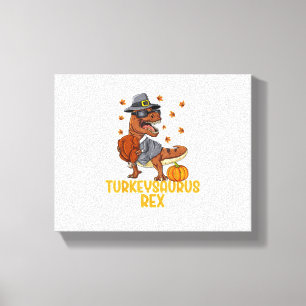 Dinosaurier Erntedank Boys Turkey Saurus T rex Kid Leinwanddruck