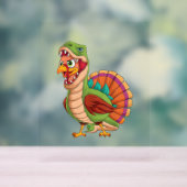 Dinosaurier Erntedank Boys Turkey Saurus T rex Tur Acrylschild (Neutral)