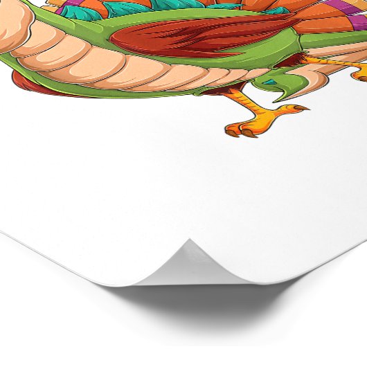 Dinosaurier Erntedank Boys Turkey Saurus T rex Tur Poster (Ecke)