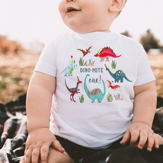 Dinosaurier erster Kindergeburtstag Baby T-shirt