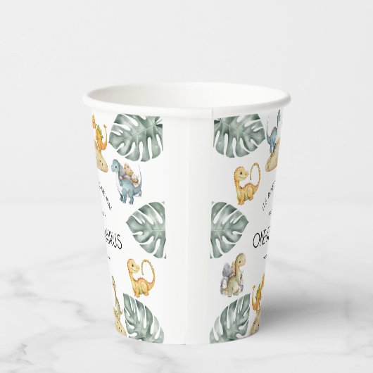 Dinosaurier Erstgeburt Oneasaurus-Party Pappbecher (Rechts)
