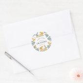 Dinosaurier Erstgeburt Oneasaurus-Party Runder Aufkleber (Umschlag)